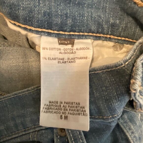 Levis 524 Too Superlow Womens Jeans Size 5M Blue Wash Straight Leg Distressed N - Picture 11 of 12